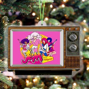 Jem and the Holograms TV Set Retro Christmas Tree Holiday Ornament NEW